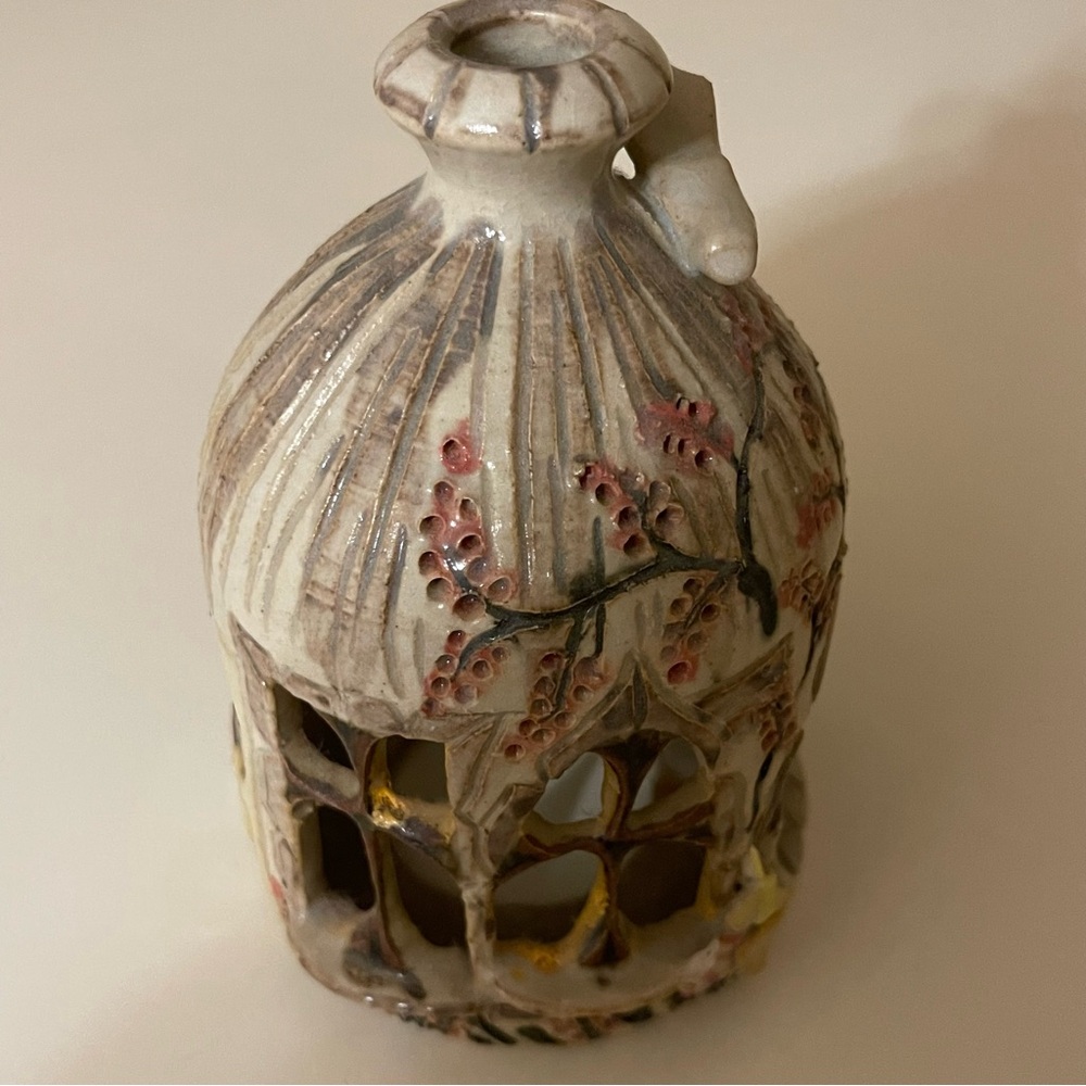 Cara Turner Ceramics Fairy House Bird Flowers Castlecove Kerry Ireland Signed - Picture 5 of 11